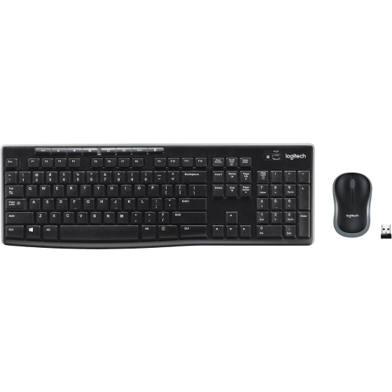 Logitech MK270 Full Size Wireless Keyboard and Mouse Combo - Black