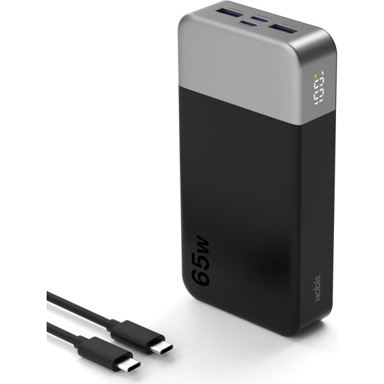 NOBIS 20000mAh Portable Charger 65W Power Bank Fast Charging